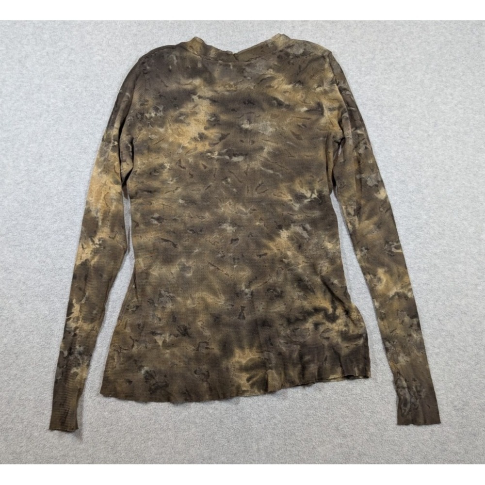 Cynthia Ashby Women Top Large NWT Mesh Sheer Raw Hem Dyed Colorful Wearable Art - Picture 6 of 16